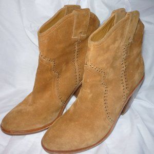 Joie Tan Suede Booties Size 38.5